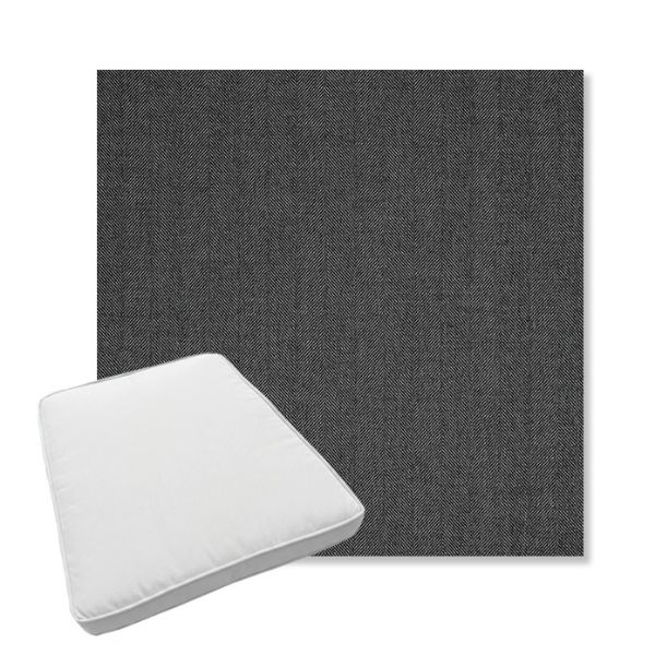 Picture of Switch Ash | Boxed Trapezoid Outdoor Dining Chair Seat Cushions - Sunbrella© Fabric