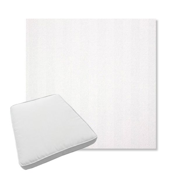 Picture of Switch Salt | Boxed Trapezoid Outdoor Dining Chair Seat Cushions - Sunbrella© Fabric
