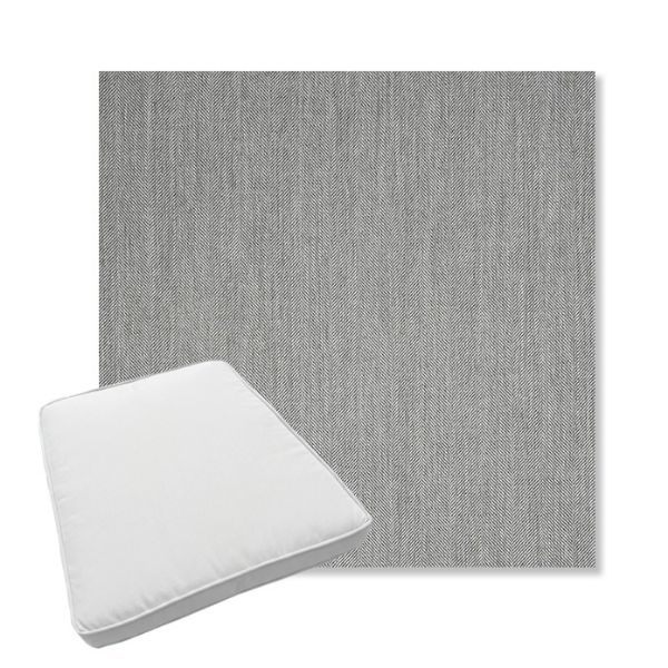 Picture of Switch Silver | Boxed Trapezoid Outdoor Dining Chair Seat Cushions - Sunbrella© Fabric