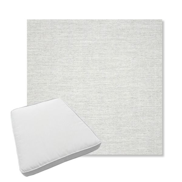 Picture of Switch Snow | Boxed Trapezoid Outdoor Dining Chair Seat Cushions - Sunbrella© Fabric