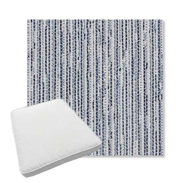 Picture of Tectonic Coastal | Boxed Trapezoid Outdoor Dining Chair Seat Cushions - Sunbrella© Fabric