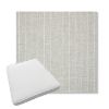 Picture of Ticking Fog | Boxed Trapezoid Outdoor Dining Chair Seat Cushions - Sunbrella© Fabric