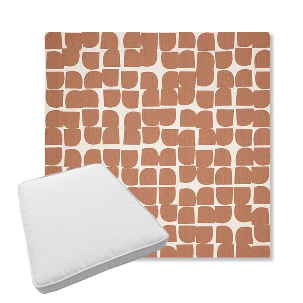 Picture of Toggle Canyon Rose | Boxed Trapezoid Outdoor Dining Chair Seat Cushions - Sunbrella© Fabric