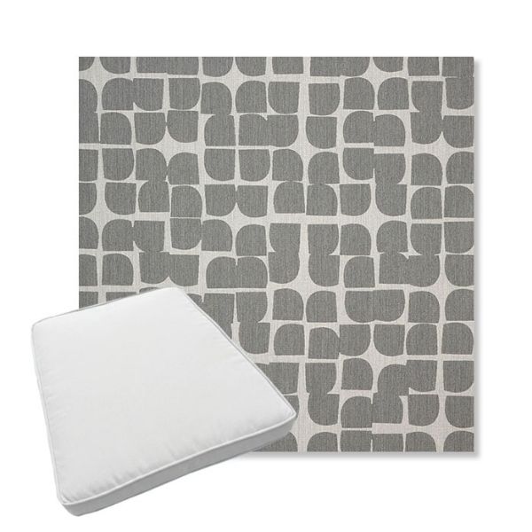 Picture of Toggle Greystone | Boxed Trapezoid Outdoor Dining Chair Seat Cushions - Sunbrella© Fabric