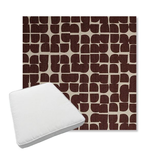 Picture of Toggle Plumberry | Boxed Trapezoid Outdoor Dining Chair Seat Cushions - Sunbrella© Fabric