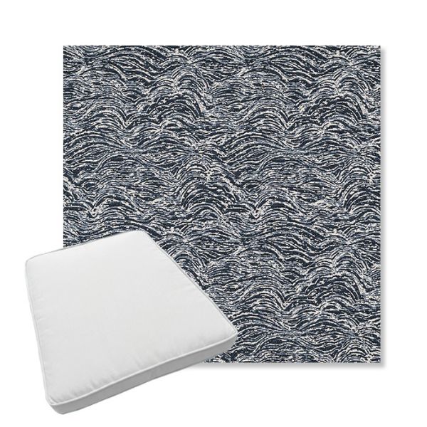 Picture of Undercurrent Tide | Boxed Trapezoid Outdoor Dining Chair Seat Cushions - Sunbrella© Fabric