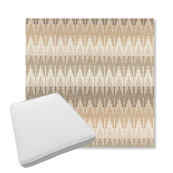 Picture of Valley Dune | Boxed Trapezoid Outdoor Dining Chair Seat Cushions - Sunbrella© Fabric