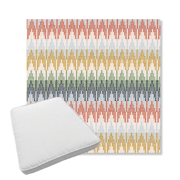 Picture of Valley Sedona | Boxed Trapezoid Outdoor Dining Chair Seat Cushions - Sunbrella© Fabric