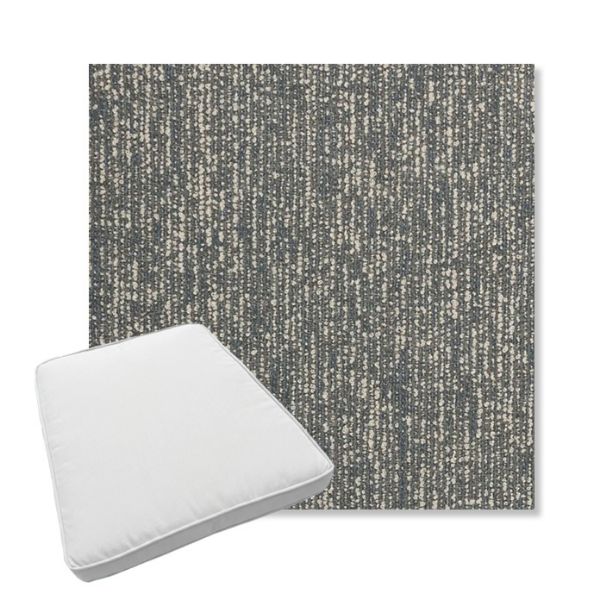 Picture of Vista Slate | Boxed Trapezoid Outdoor Dining Chair Seat Cushions - Sunbrella© Fabric