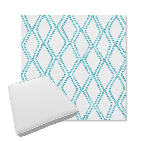 Picture of Voyage Breeze | Boxed Trapezoid Outdoor Dining Chair Seat Cushions - Sunbrella© Fabric