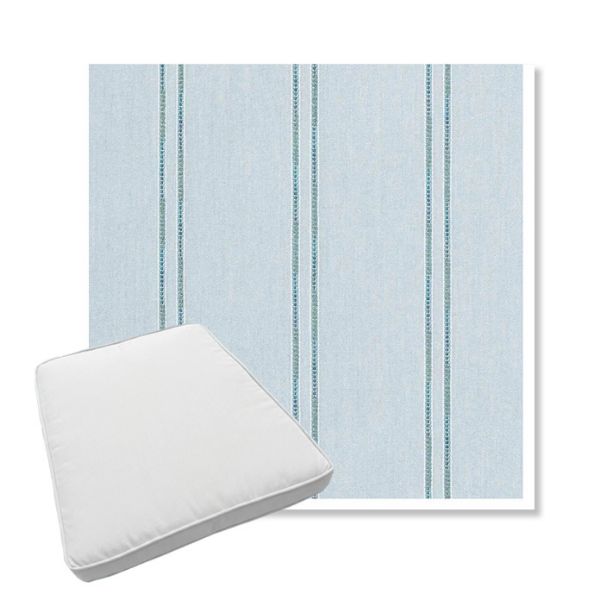 Picture of Wayward Sky | Boxed Trapezoid Outdoor Dining Chair Seat Cushions - Sunbrella© Fabric