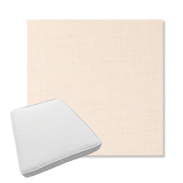Picture of Willa Cream | Boxed Trapezoid Outdoor Dining Chair Seat Cushions - Sunbrella© Fabric