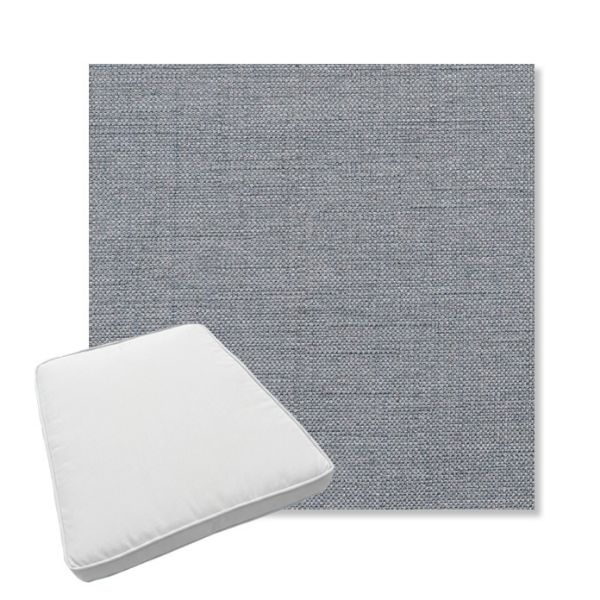 Picture of Willa Haze | Boxed Trapezoid Outdoor Dining Chair Seat Cushions - Sunbrella© Fabric