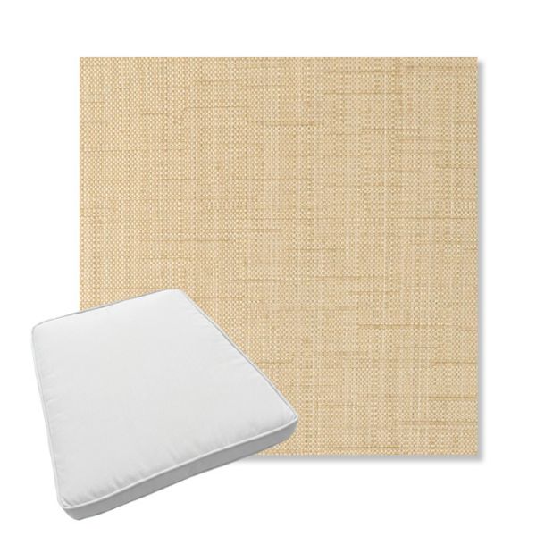 Picture of Willa Hemp | Boxed Trapezoid Outdoor Dining Chair Seat Cushions - Sunbrella© Fabric