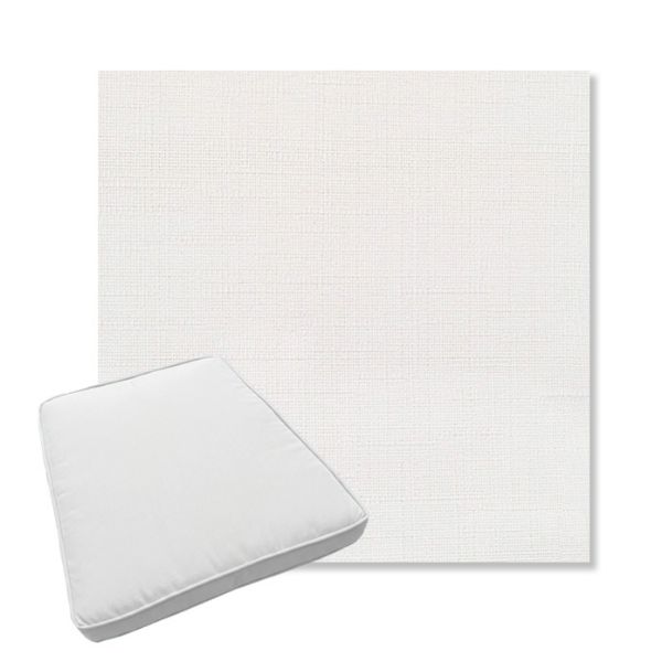 Picture of Willa Snow | Boxed Trapezoid Outdoor Dining Chair Seat Cushions - Sunbrella© Fabric