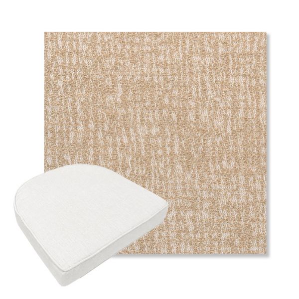 Picture of Abstraction Camel | Boxed Contoured Outdoor Dining Chair Seat Cushions - Sunbrella© Fabric
