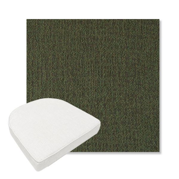 Picture of Abstraction Juniper | Boxed Contoured Outdoor Dining Chair Seat Cushions - Sunbrella© Fabric