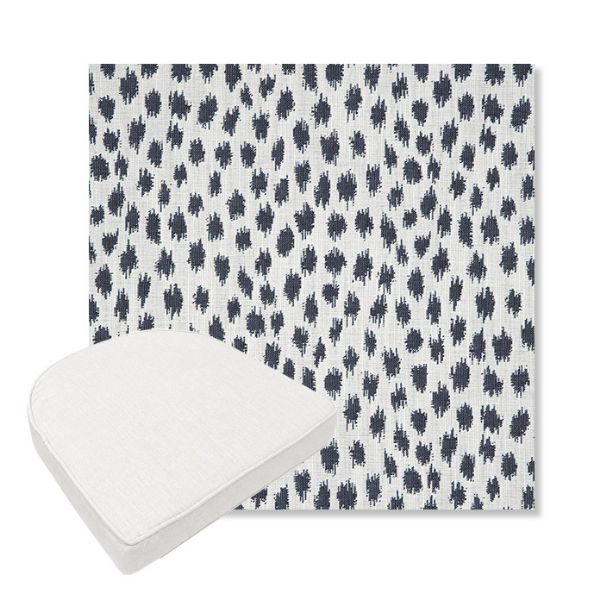 Picture of Agra Indigo | Boxed Contoured Outdoor Dining Chair Seat Cushions - Sunbrella© Fabric