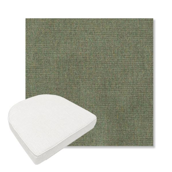 Picture of Ambrose Fern | Boxed Contoured Outdoor Dining Chair Seat Cushions - Sunbrella© Fabric