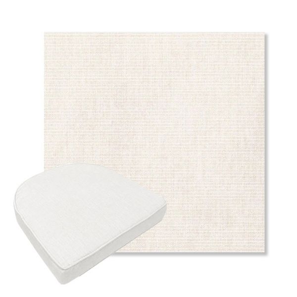 Picture of Ambrose Linen | Boxed Contoured Outdoor Dining Chair Seat Cushions - Sunbrella© Fabric