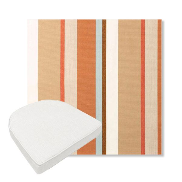 Picture of Beaming Mojave | Boxed Contoured Outdoor Dining Chair Seat Cushions - Sunbrella© Fabric