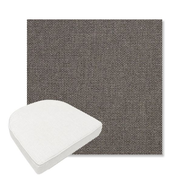 Picture of Blend Coal | Boxed Contoured Outdoor Dining Chair Seat Cushions - Sunbrella© Fabric