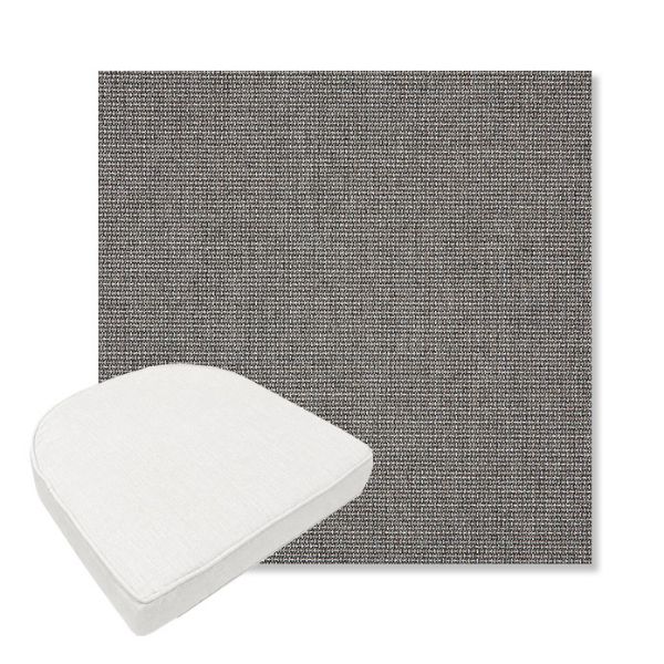 Picture of Bliss Smoke | Boxed Contoured Outdoor Dining Chair Seat Cushions - Sunbrella© Fabric
