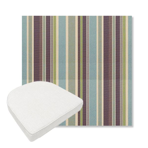 Picture of Brannon Whisper | Boxed Contoured Outdoor Dining Chair Seat Cushions - Sunbrella© Fabric