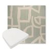 Picture of Brushstroke Duckegg | Boxed Contoured Outdoor Dining Chair Seat Cushions - Sunbrella© Fabric