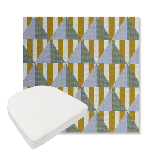 Picture of Buoy Key West | Boxed Contoured Outdoor Dining Chair Seat Cushions - Sunbrella© Fabric