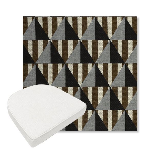 Picture of Buoy Pebble Beach | Boxed Contoured Outdoor Dining Chair Seat Cushions - Sunbrella© Fabric