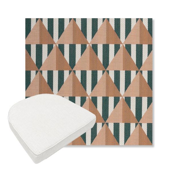 Picture of Buoy Santa Monica | Boxed Contoured Outdoor Dining Chair Seat Cushions - Sunbrella© Fabric