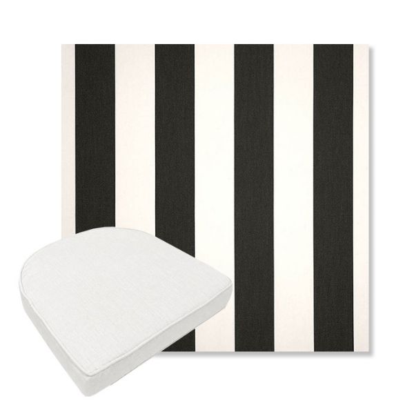 Picture of Cabana Classic | Boxed Contoured Outdoor Dining Chair Seat Cushions - Sunbrella© Fabric