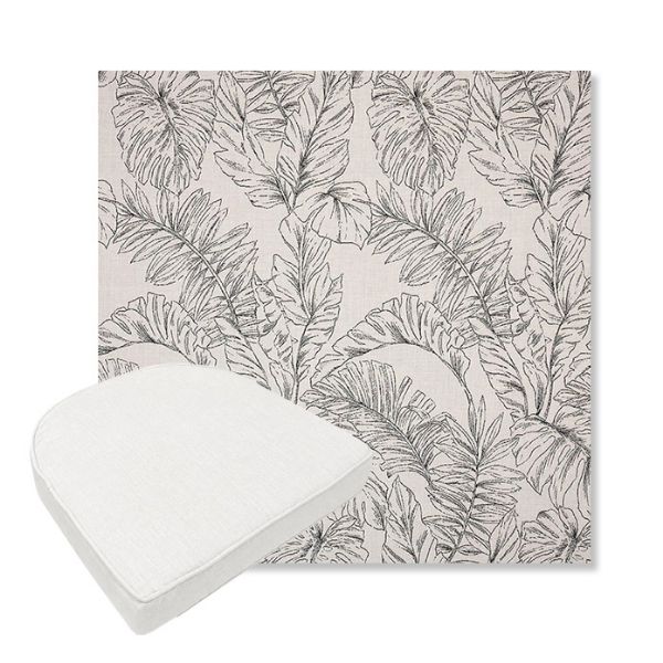 Picture of Calm Graphite | Boxed Contoured Outdoor Dining Chair Seat Cushions - Sunbrella© Fabric