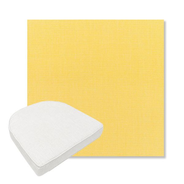 Picture of Canvas Buttercup | Boxed Contoured Outdoor Dining Chair Seat Cushions - Sunbrella© Fabric