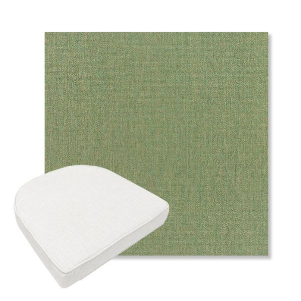 Picture of Canvas Fern | Boxed Contoured Outdoor Dining Chair Seat Cushions - Sunbrella© Fabric