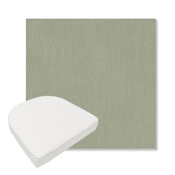 Picture of Canvas Seasalt | Boxed Contoured Outdoor Dining Chair Seat Cushions - Sunbrella© Fabric