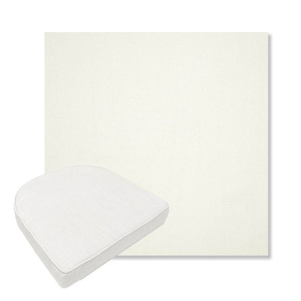 Picture of Canvas White | Boxed Contoured Outdoor Dining Chair Seat Cushions - Sunbrella© Fabric