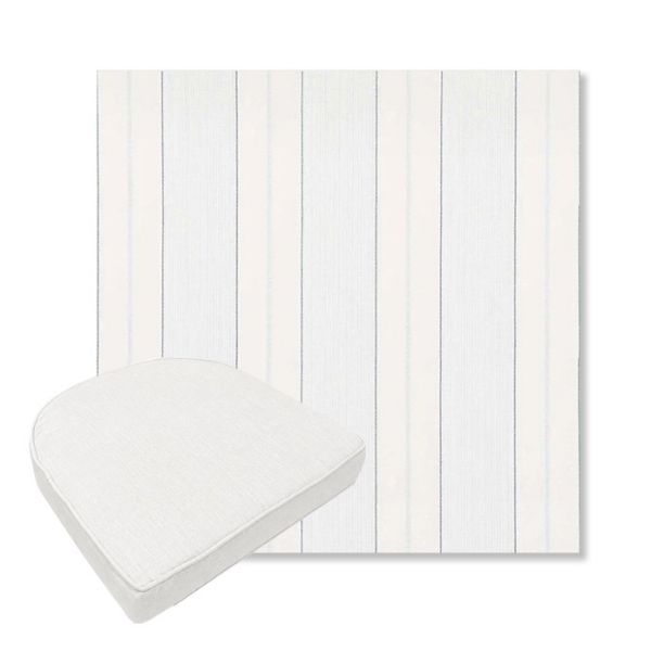 Picture of Carlo Coastal | Boxed Contoured Outdoor Dining Chair Seat Cushions - Sunbrella© Fabric