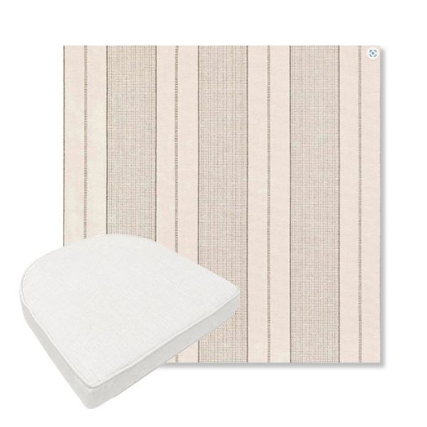 Picture of Carlo Graphite | Boxed Contoured Outdoor Dining Chair Seat Cushions - Sunbrella© Fabric
