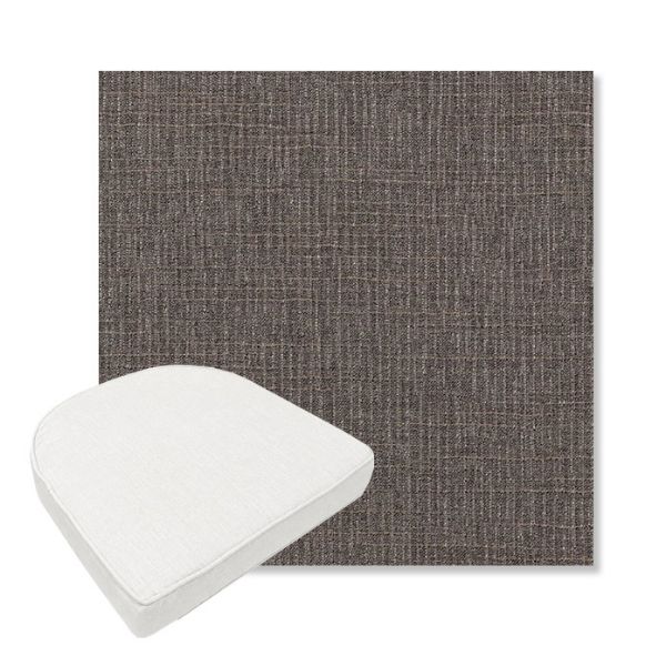 Picture of Cassava Mushroom | Boxed Contoured Outdoor Dining Chair Seat Cushions - Sunbrella© Fabric