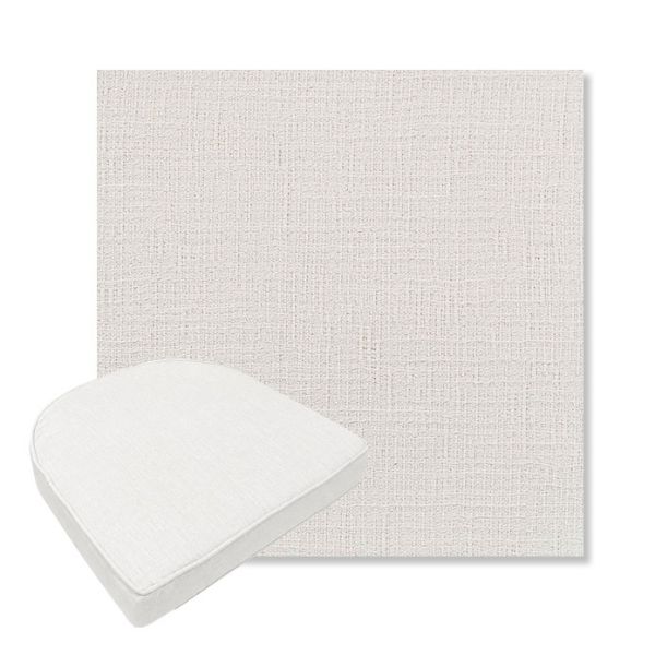 Picture of Cassava White | Boxed Contoured Outdoor Dining Chair Seat Cushions - Sunbrella© Fabric