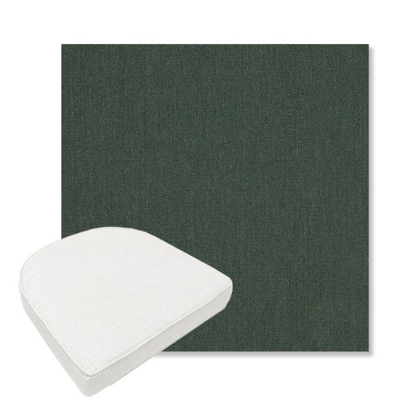 Picture of Cast Ivy | Boxed Contoured Outdoor Dining Chair Seat Cushions - Sunbrella© Fabric