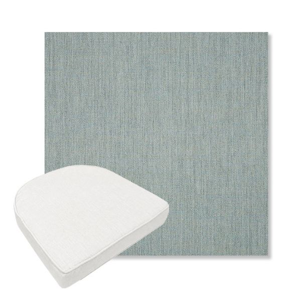 Picture of Cast Mist | Boxed Contoured Outdoor Dining Chair Seat Cushions - Sunbrella© Fabric