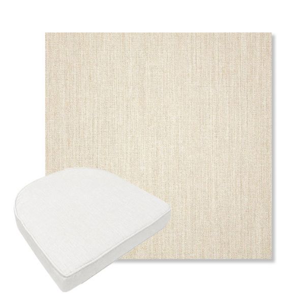 Picture of Cast Pumice | Boxed Contoured Outdoor Dining Chair Seat Cushions - Sunbrella© Fabric