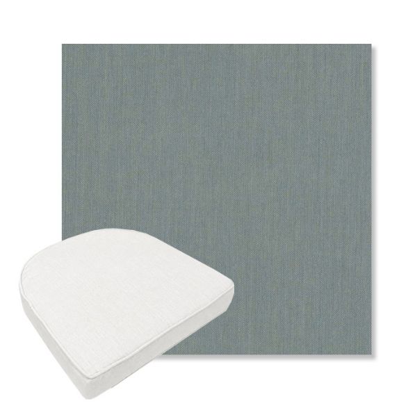 Picture of Cast Seaglass | Boxed Contoured Outdoor Dining Chair Seat Cushions - Sunbrella© Fabric