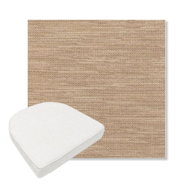 Picture of Charmer Limestone | Boxed Contoured Outdoor Dining Chair Seat Cushions - Sunbrella© Fabric