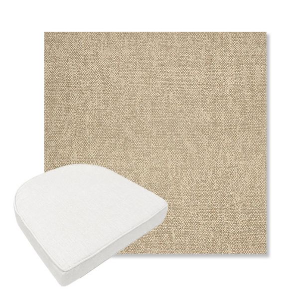 Picture of Chartres Malt | Boxed Contoured Outdoor Dining Chair Seat Cushions - Sunbrella© Fabric