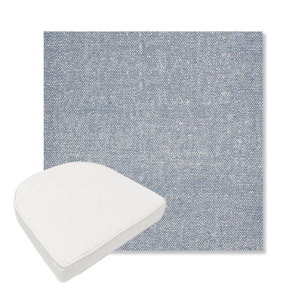 Picture of Chartres Rainfall | Boxed Contoured Outdoor Dining Chair Seat Cushions - Sunbrella© Fabric