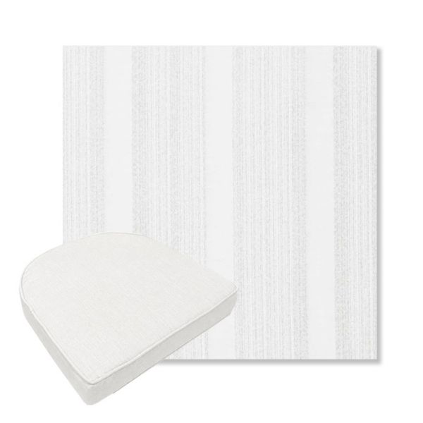 Picture of Compose Linen | Boxed Contoured Outdoor Dining Chair Seat Cushions - Sunbrella© Fabric
